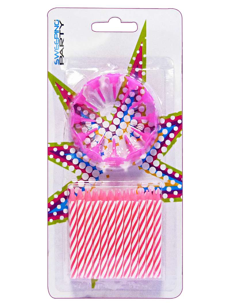 candelina-compleanno-con-supporto-24-pz.-rosa-2887